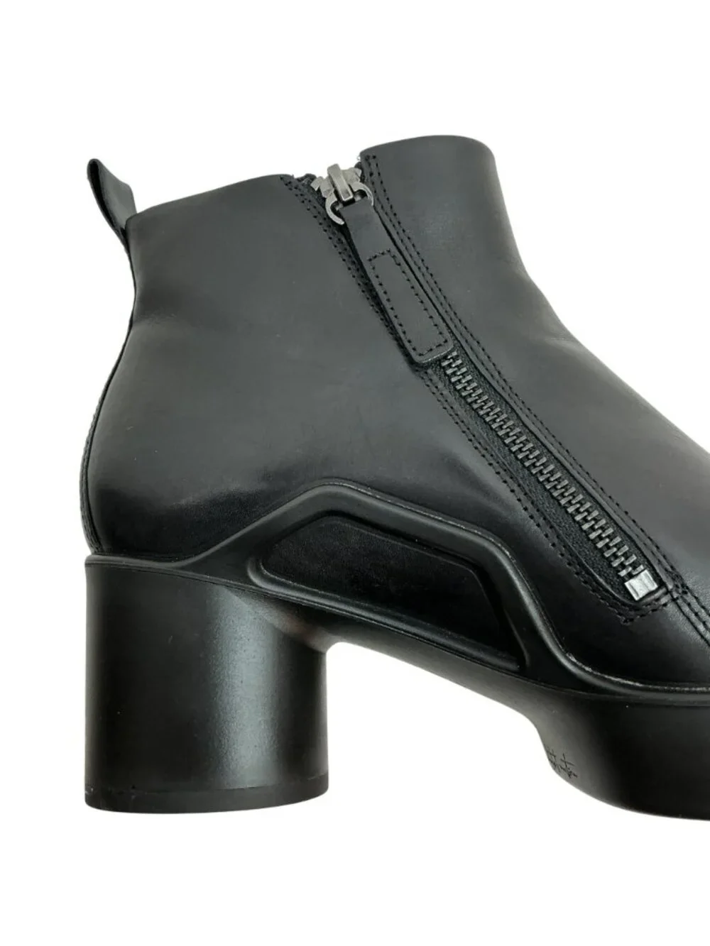 Ecco Shape Sculpted Motion 35 Leather Zip Ankle Boots Womens 9-9.5 Black NEW